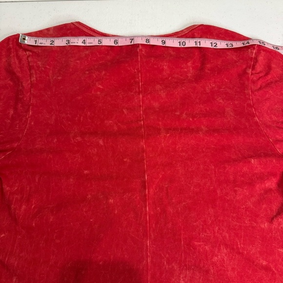 Liberty Wear Tunic Embellished Steer USA Sturgis Red Asymmetrical Women’s Size L - Picture 11 of 13